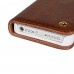iPhone SE 5 5s - Top Quality Genuine Leather 2 in 1 Detachable Magnetic Flip Wallet Protective Phone Cover Case - Black